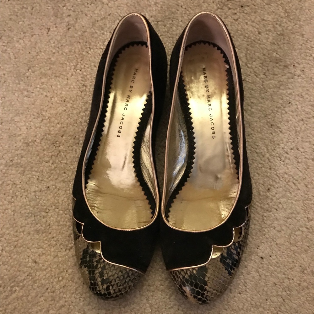Python and suede Marc by Marc Jacobs flats